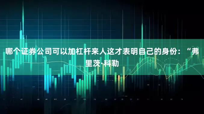 哪个证券公司可以加杠杆来人这才表明自己的身份：“弗里茨·科勒